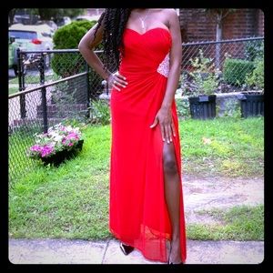 Red Vintage Xscape Evening Gown